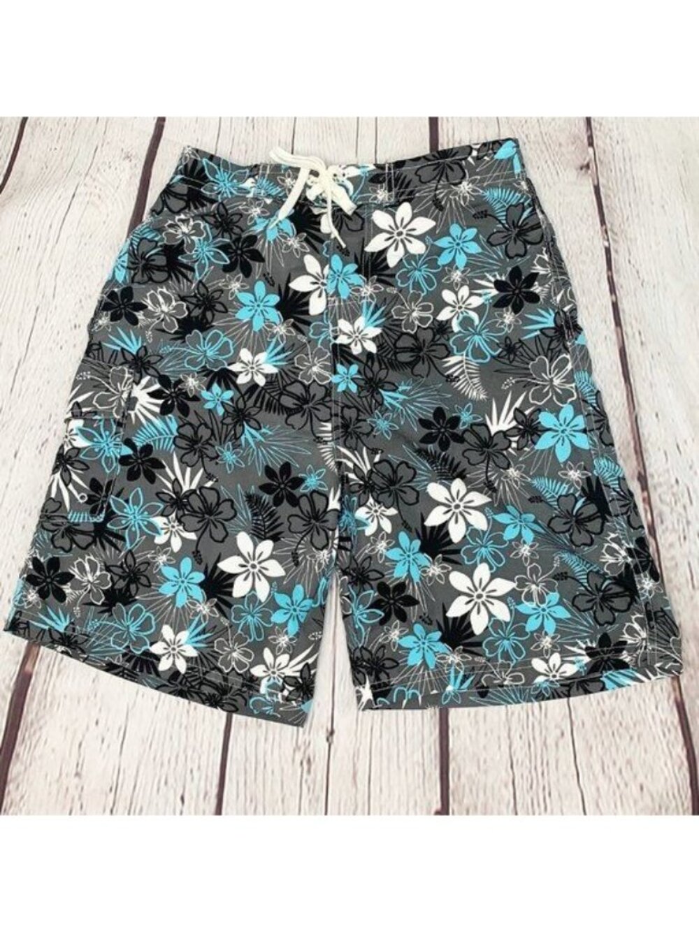 MAUI WAVES SURF HAWAIIAN SWIM TRUNKS BOYS XL/18